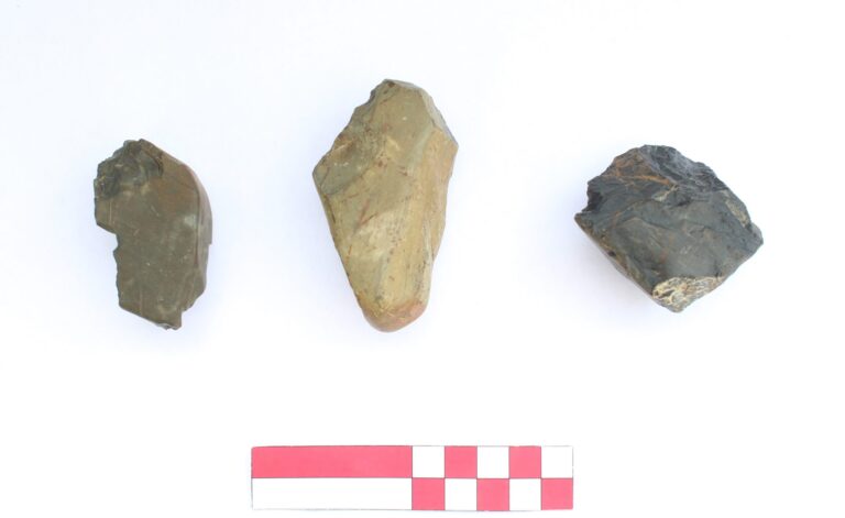 Sondergebiet Photovoltaik südl. Buchenhölle, altsteinzeitliche Chopping Tools aus Kieselschiefer