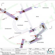 Landwirtschaftliche Lehranstalten Triesdorf, Rekonstruktion des barockzeitlichen Heckentheaters anhand der sondierten Befundstreuung
