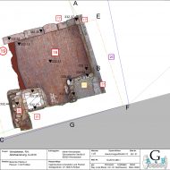 Altortsanierung in Wendelstein, frühneuzeitliches Kellergewölbe in der Aufsicht